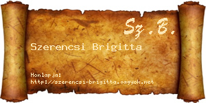Szerencsi Brigitta névjegykártya