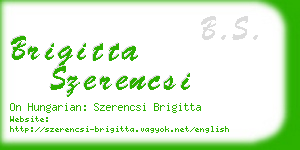 brigitta szerencsi business card